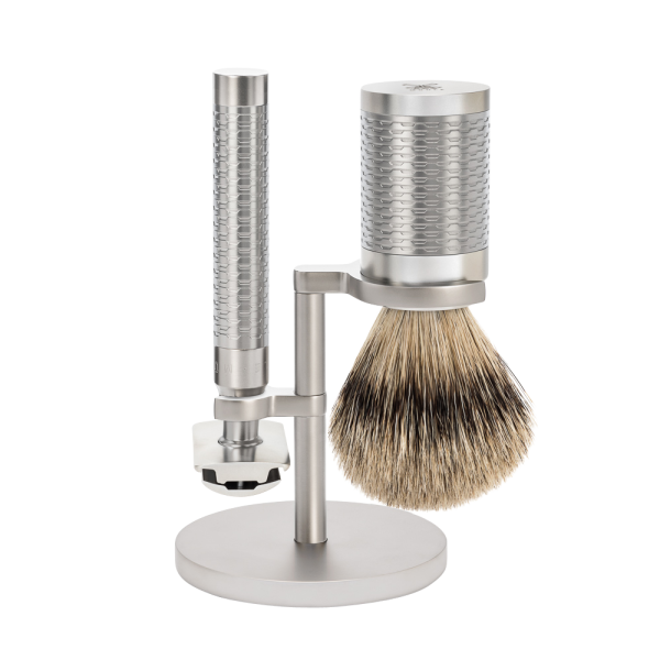 MÜHLE ROCCA, set de rasage 3 pièces, acier inoxydable